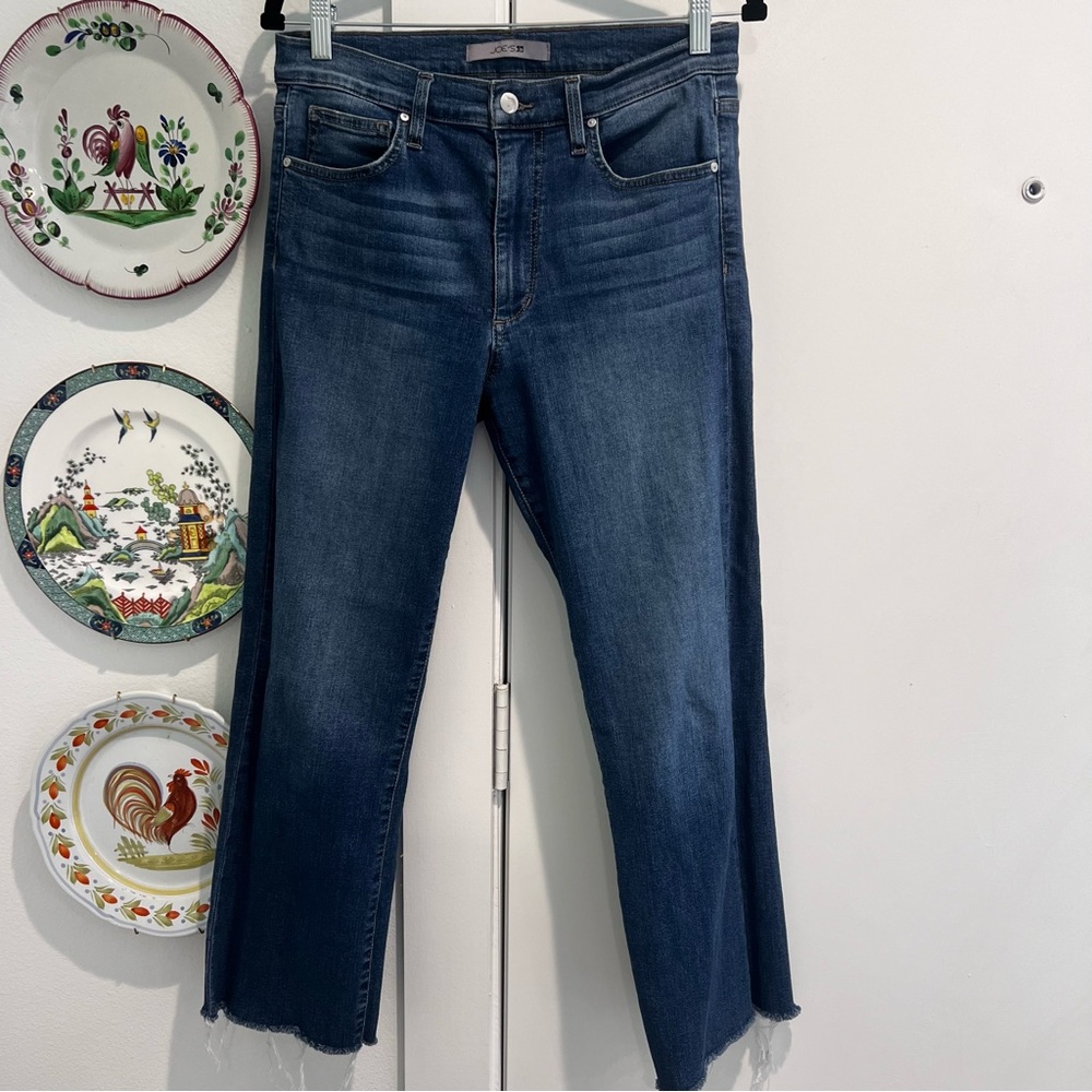 Joe’s Jeans Straight Leg High Rise Ankle Cut Jeans Dark Wash
